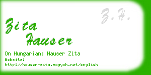 zita hauser business card